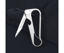EDC01 Titanium Keychain Buckle No. 11 Blade Multifunctional Knife with  Removable Blades UD408857
